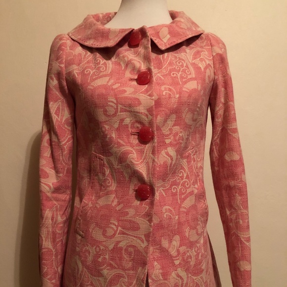 Elie Tahari Pink Printed Statement Jacket - Picture 3 of 15